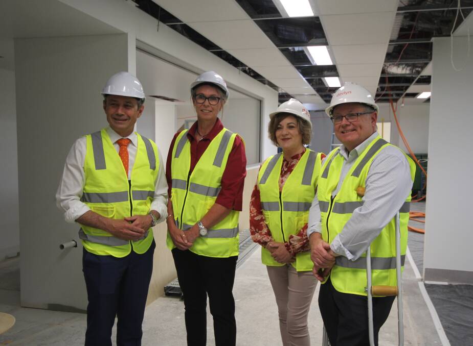 ON TOUR: WA Labor's Roger Cook, Lisa Munday, Robyn Clarke and David Templeman touring the new upgrades to the Peel Health Campus. Photo: Claire Sadler.