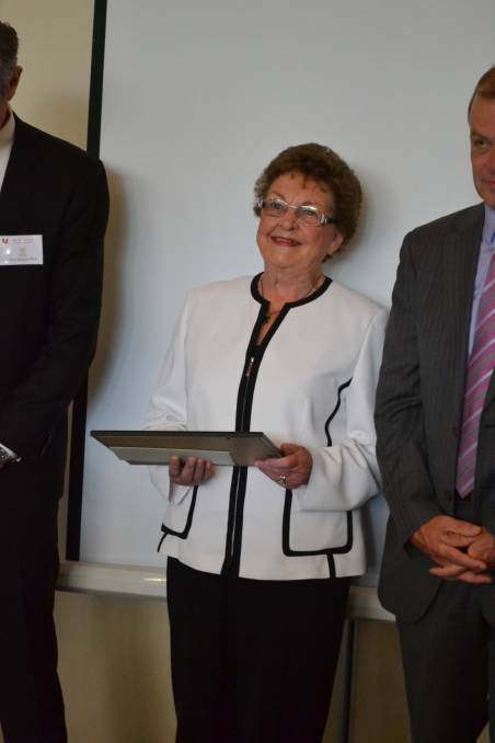 Judith Tuckey winning a volunteer award in 2013. Picture: Supplied.