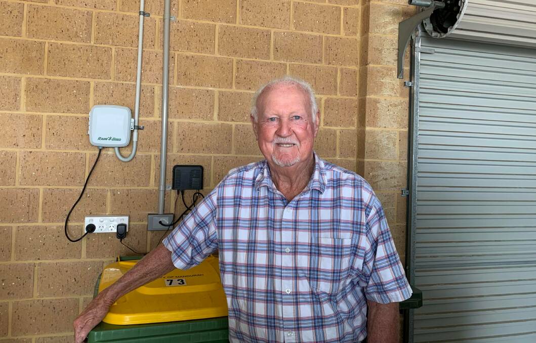 Making a difference: Dawesville resident Wally Waters collects cans and bottles up to seven hours a day for charity. Photo: Claire Sadler.