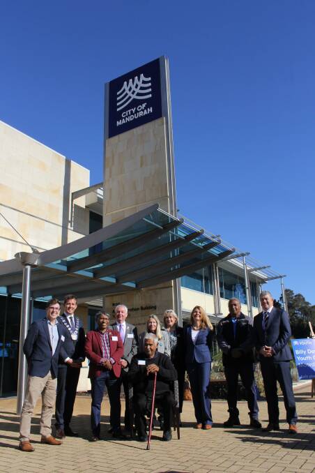 City of Mandurah councillors and Aboriginal community leaders celebrating the new brand launch. Photo: Claire Sadler.