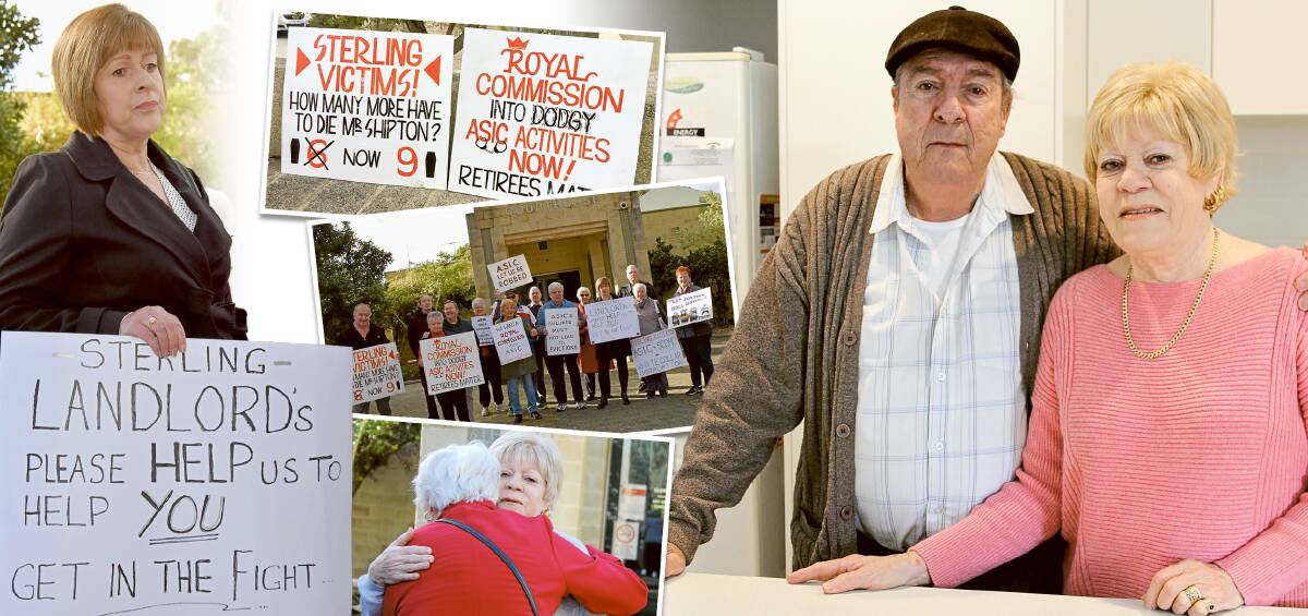 Dozens of Peel residents, who have lost money due to Sterling First, called for answers from ASIC as they waited for one of the couples to have their court hearing. Photos: Claire Sadler and Daniela Cooper.