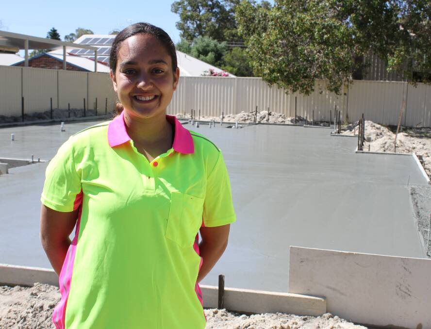 Laying the foundation: Bindjareb woman Jedda Salmon is excited to have her own home on land that generations of her family have walked on. Photo: Claire Sadler.