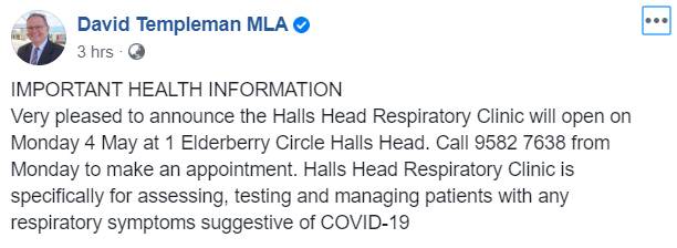 Halls Head respiratory clinic set to open