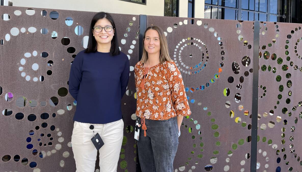 Peel Health Hub GP Amanda Lim and care coordinator Naomi Bryant discuss the need for an early intervention eating disorder service in the Peel region. Photo: Claire Sadler.