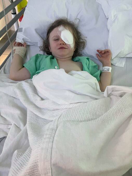 Zoe Butler after her surgery. Photo: Supplied.