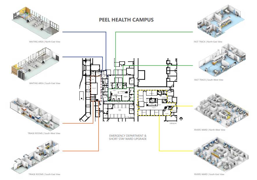 Construction on the emergency department and short stay ward will include a new fast-track triage area with improved patient privacy, new waiting room and seven additional beds. Image: Supplied.
