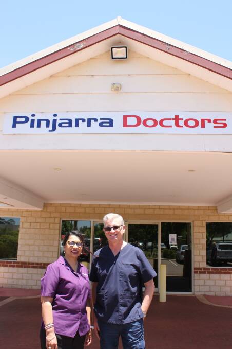 'At a standstill': Pinjarra Doctors managing director Mala Pillay and Dr Hendrik vander Walt. Picture: Claire Sadler.