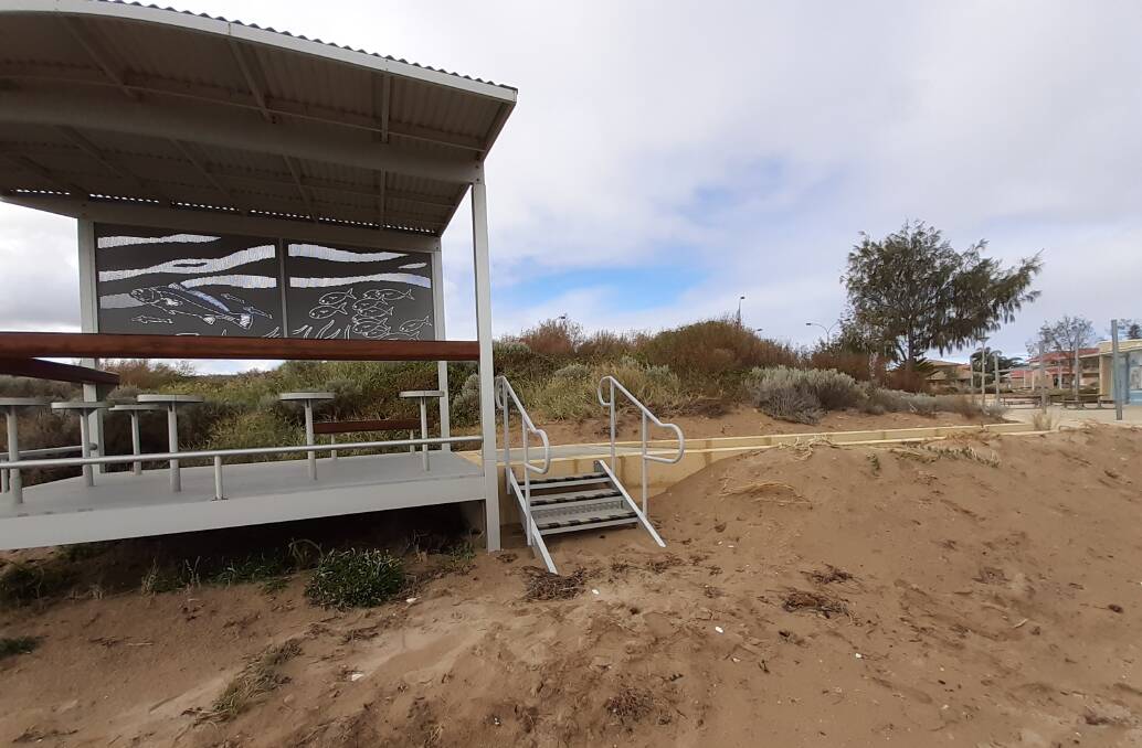The City made a ramp access to a beach shelter at San Remo beach. Photo: Supplied.