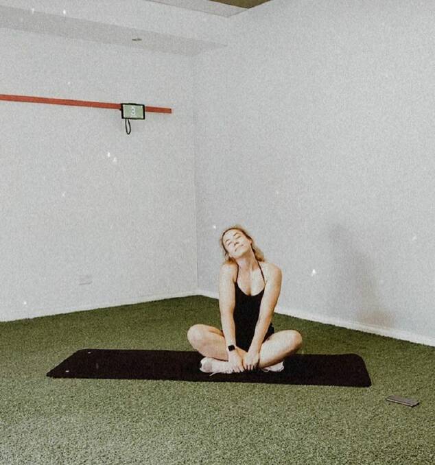 Pretty Brave Fitness owner Caity Dungey does live workout videos via Instagram so her clients can still work out with her virtually. Photo: Supplied.