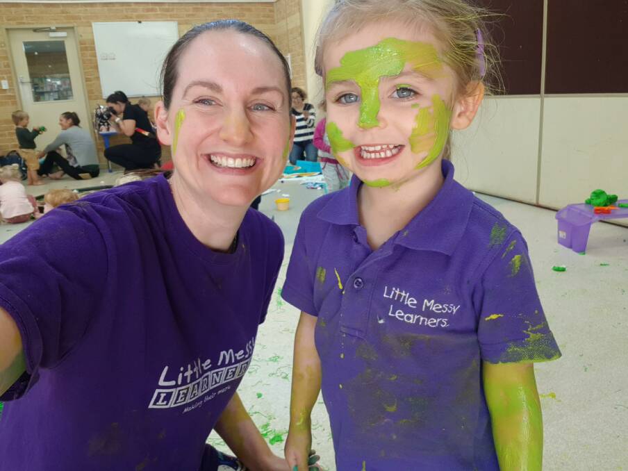 Little Messy Learners owner Jennifer Smith and her daughter, Harriet. Photo: Supplied.