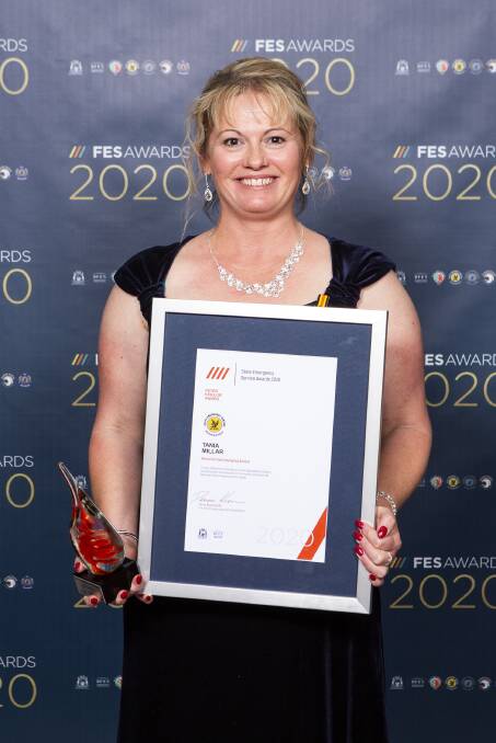 SES senior team leader Tania Millar won the prestigious Peter Keillor award. Photo: Supplied.