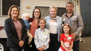 Previous RED grant recipient's Caravan King with Murray-Wellington MP Robyn Clarke and Regional Development Minister Alannah MacTiernan. Picture: Claire Sadler.