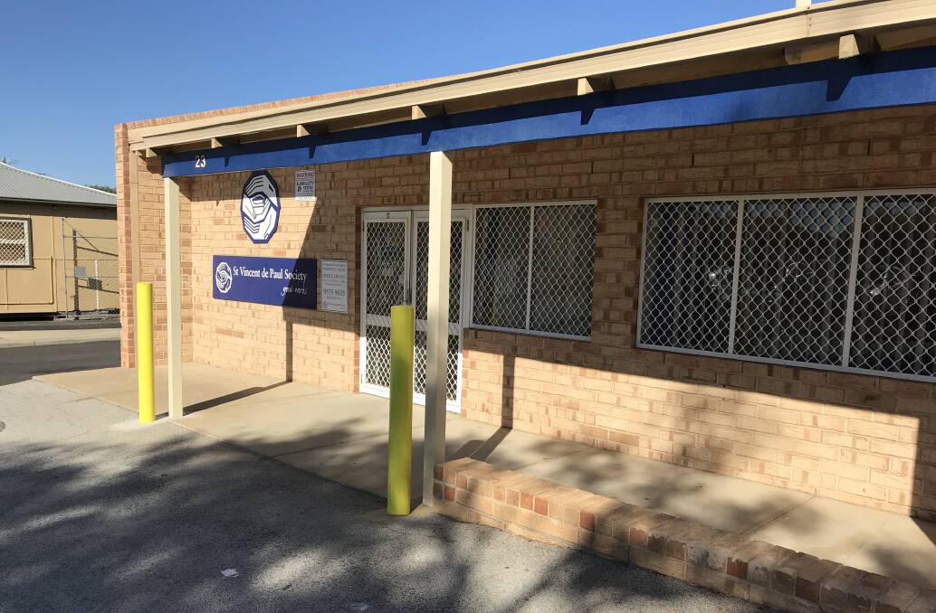 With COVID-19 restrictions causing the closure of the office, Vinnies Mandurah have been providing assistance via telephone or email. Photo: Supplied.