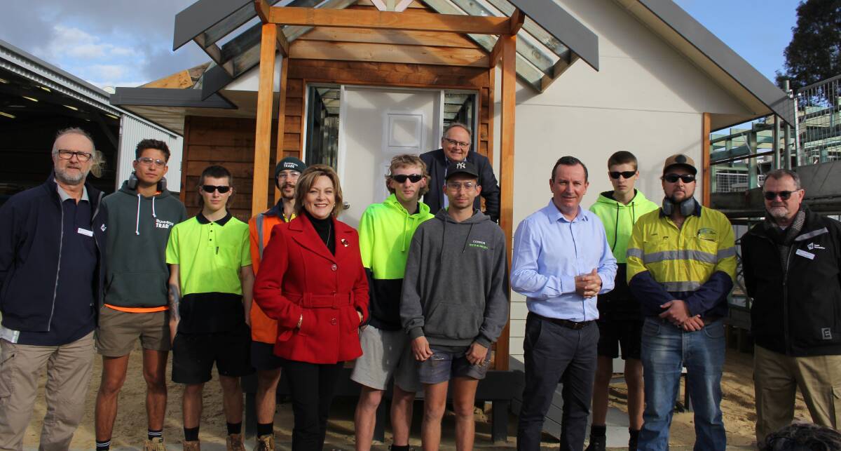 Premier Mark McGowan, Murray-Wellington MP Robyn Clarke, and Mandurah MP David Templeman visited the Mandurah TAFE to announce a new hospitality and tourism training centre. Photos: Claire Sadler.
