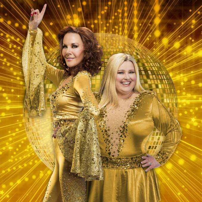 Mamma Mia: Rhonda Burchmore and Perth’s Lara Mulcahy to deliver the perfect girls night out. Image supplied. 