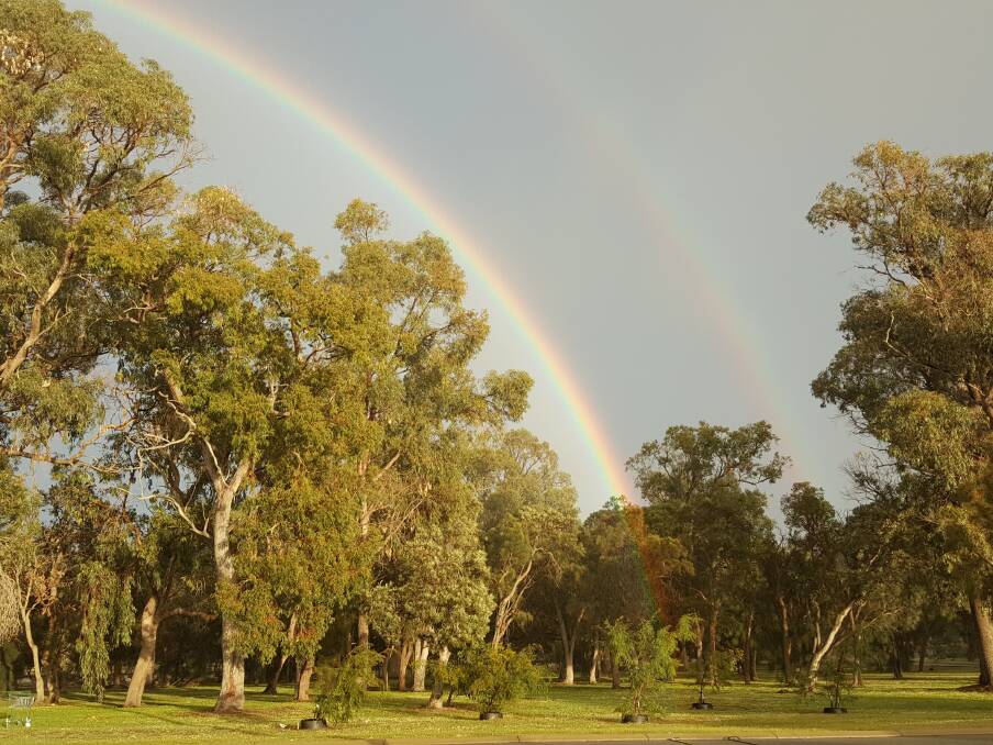 Michelle Wolff took this photo of a double rainbow near the Mandurah cemetery. Send your photo to editor@mandurahmail.com.au