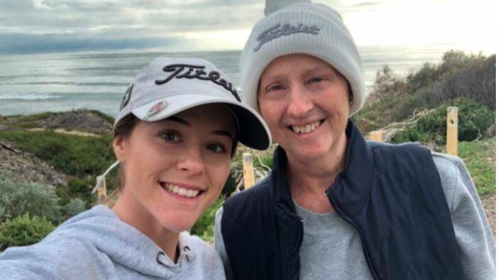 Mandurah resident Kathryn Norris says the reason for starting a golf fundraising event is because of her mum, Lynda Norris who is currently battling breast cancer. Photo: Supplied.