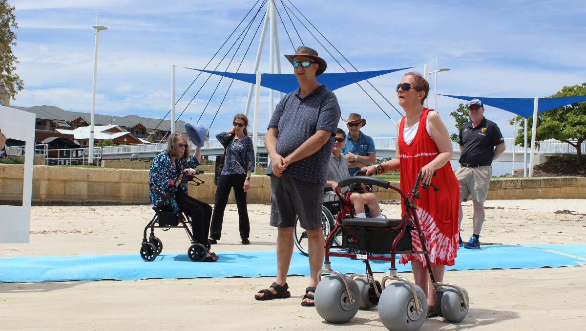INNOVATIVE: The City has bought beach walkers and beach wheelchairs for community use, which are stored in a new shed at Keith Holmes Reserve.