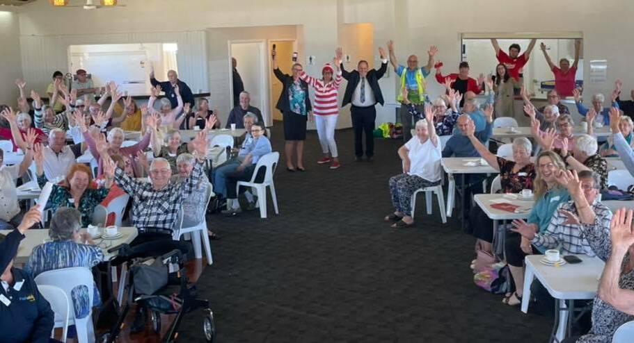 Dawesville electorate seniors with MP Lisa Munday, Seniors and Ageing Minister Don Punch and 'Wally' (Lisa Kelly from Wayfairers). Photos: Supplied. 
