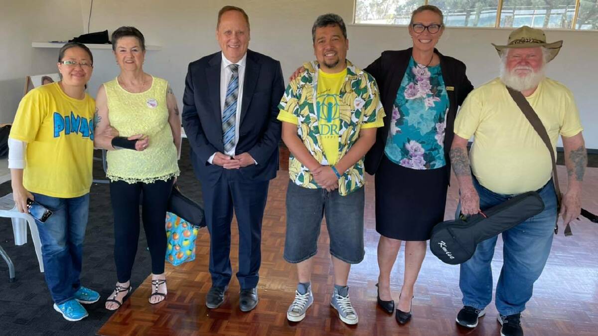 INVOLVED: Local Pastor Daniel Salazar and the Mandurah Peel Uke Group with Seniors and Ageing Minister Don Punch and Dawesville MP Lisa Munday. Photos: Supplied.