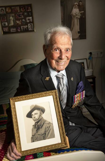 THEN AND NOW: Jack Nie today and as he was during World War II, when he served at Tobruk. 