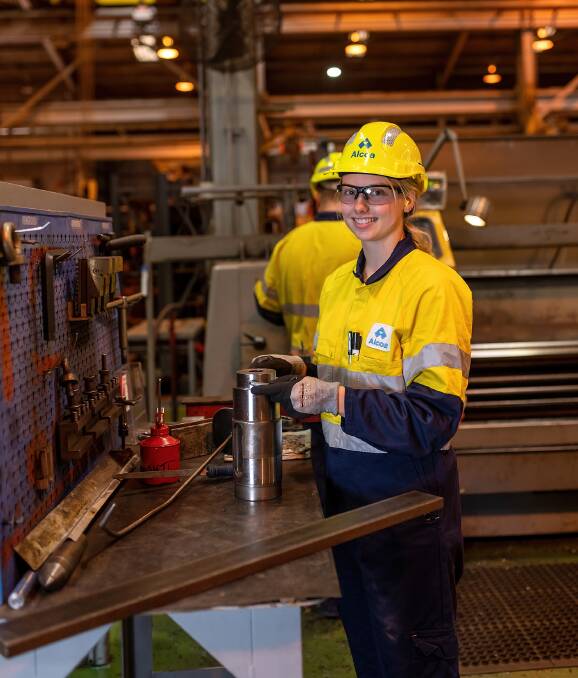 CHOICES: First-year Mechanical Fitter apprentice Zoe Blechynden
says she would recommend anyone apply for a job with the resources
company. Photo: Supplied