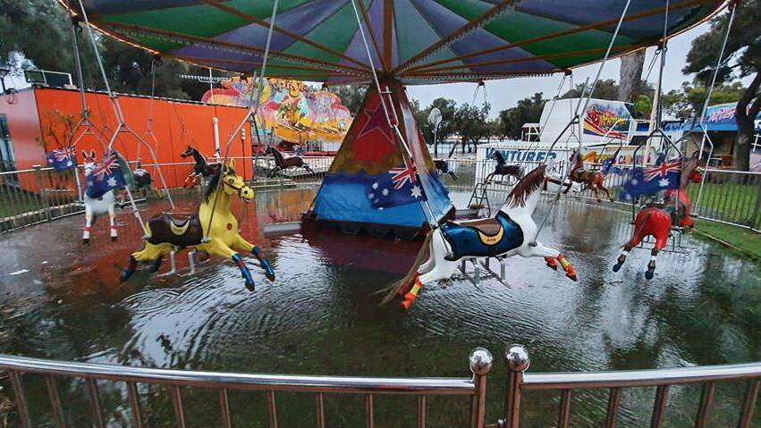 The carnival flooded during last year's storms. Photo: File Image