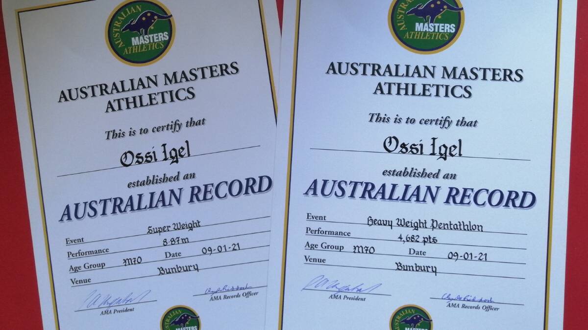 Mandurah's Ossi on breaking two Australian records, beating prostate cancer and battling for a visa