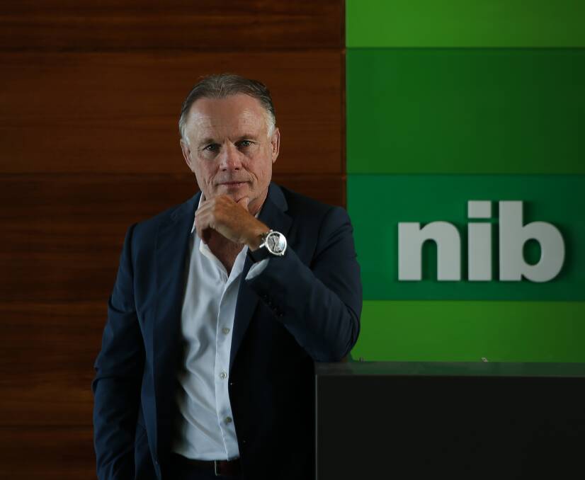 Tough market: NIB managing director CEO Mark Fitzgibbon in the health insurer's Newcastle office. Picture: Marina Neil 