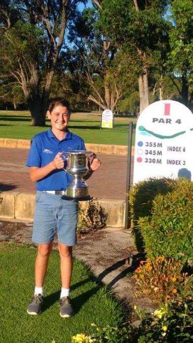 Winner: Mandurah Catholic College student Brayden Napoli recently won the Pinjarra Golf Club Summer Cup. Photo: Supplied.