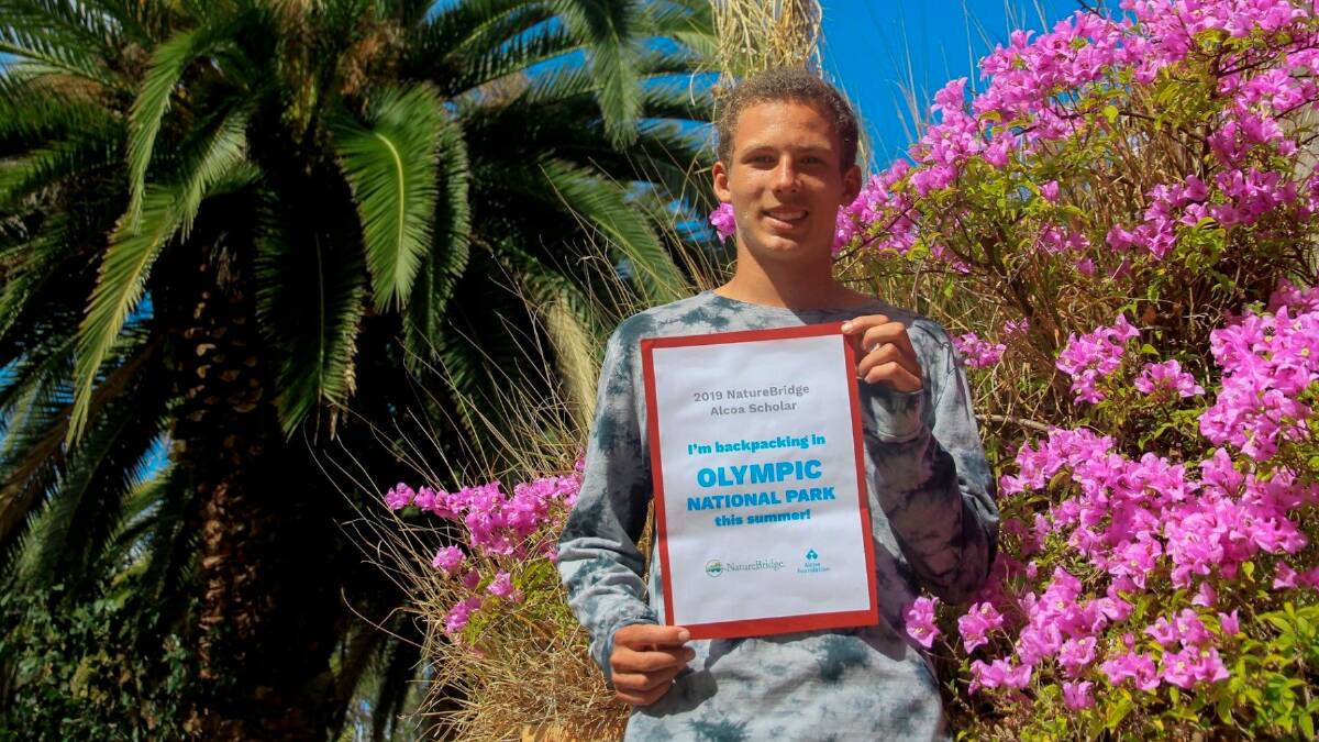 SELECTED: Pieter Jonathan Vester, from Barragup, will take part in an environmental
expedition of Olympic National Park in July after being awarded an Alcoa Foundation
scholarship. Photo: Supplied.