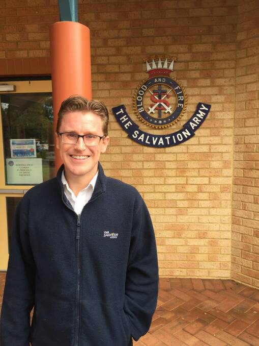 Give generously: Mandurah Salvation Army captain Scott Ellery is hoping to help spread some Christmas cheer to those in need. Photo: Gareth McKnight.