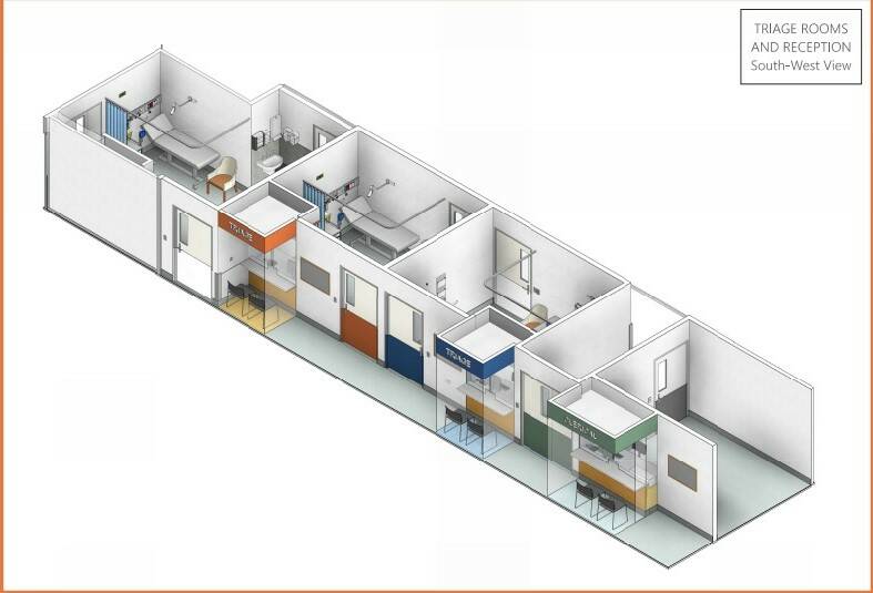 An artist impression of one of the proposed upgraded areas of the emergency department. Photo: Supplied. 