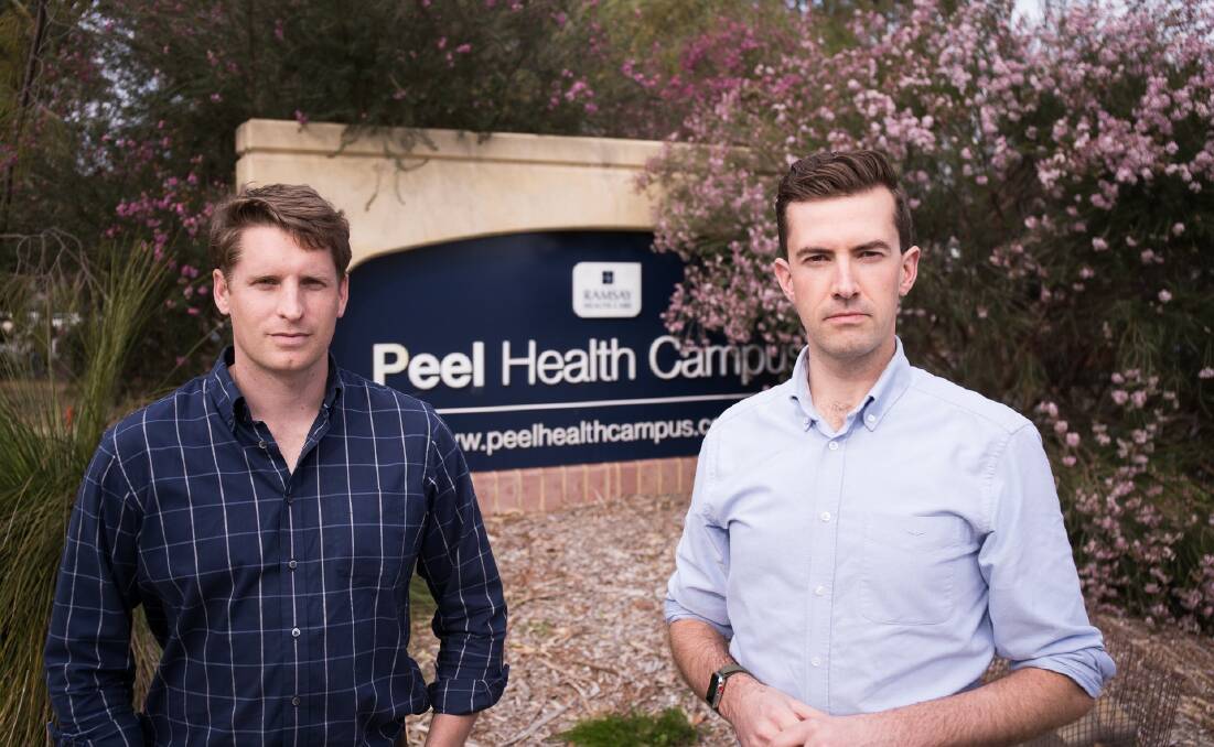 Call for action: Liberal MPs Andrew Hastie and Zak Kirkup are calling on the State Government to invest further in the Peel Health Campus. Photo: Supplied.