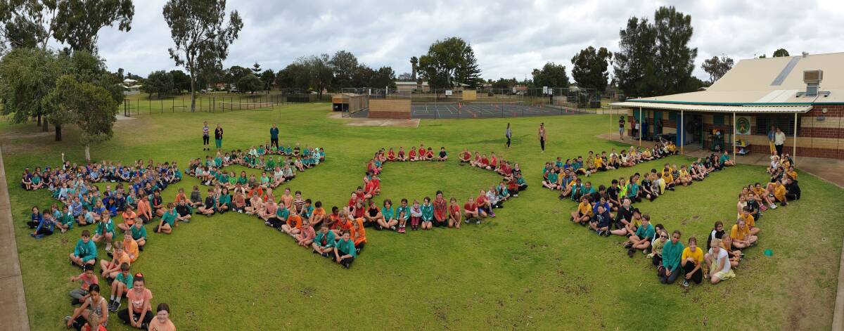Making healthy choices: Halls Head Primary School celebrated Nude Food Day on October 30. Photo: Supplied.
