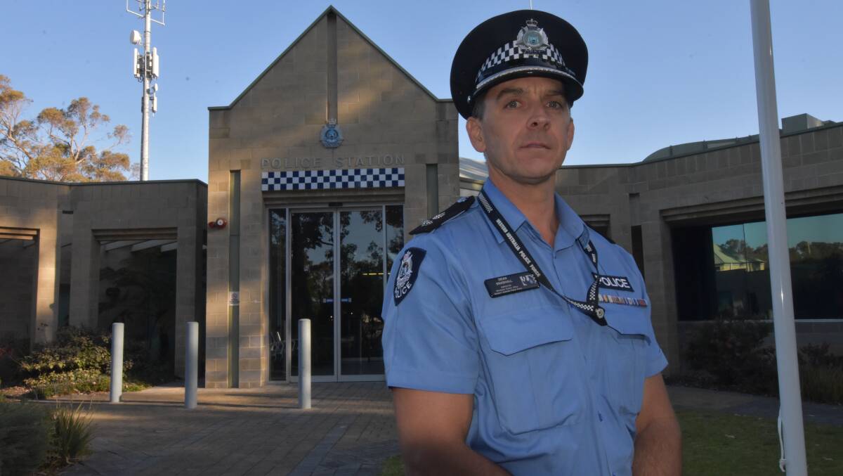 ARREST: Acting Superintendent Dean Snashall of Mandurah District Office has praised local police after the arrest of a 48-year-old Lakelands man. Photo: Gareth McKnight.