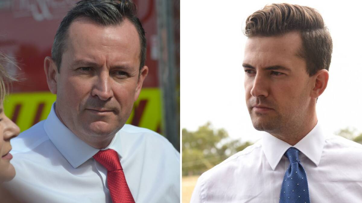 Funding feud: Premier Mark McGowan has called Dawesville MP Zak Kirkup's criticism of the state government's funding for the Peel Health Campus "the height of hypocrisy". Photos: Fairfax Media.