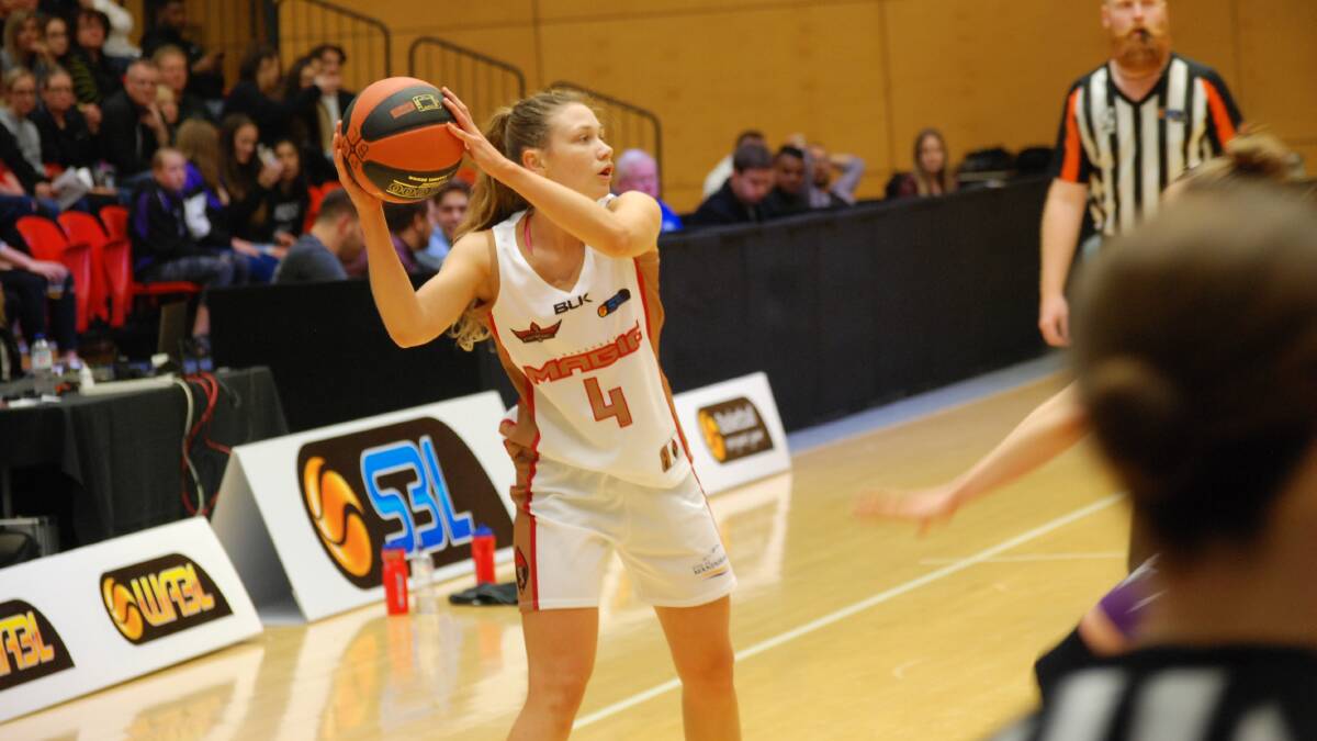 BIG SEASON: Rachel Pettit, pictured in the grand final against Lakeside, put in a stellar year of improvement with the women. Photo: Justin Rake.

