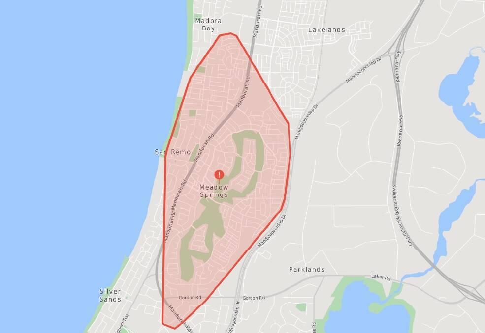 Power outage: About 4000 homes in Mandurah's northern suburbs have been without power on Wednesday morning.