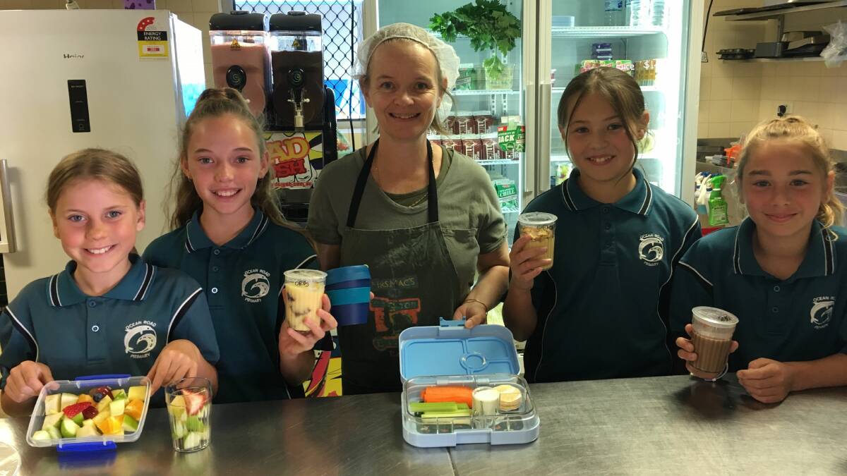 Green team: Ocean Road Primary School has embraced an environmentally friendly canteen initiative. Photo: Supplied.