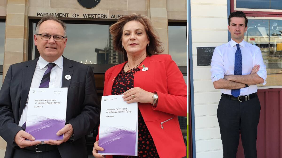 IMPORTANT ISSUE: Mandurah MP David Templeman, Murray-Wellington MP Robyn Clarke and Dawesville MP Zak Kirkup have spoken out on voluntary assisted dying. Photos: Supplied, Mandurah Mail.