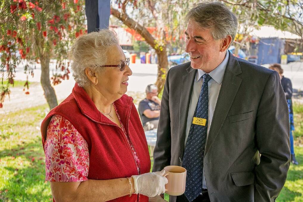 A Shire of Murray resident with president David Bolt. 