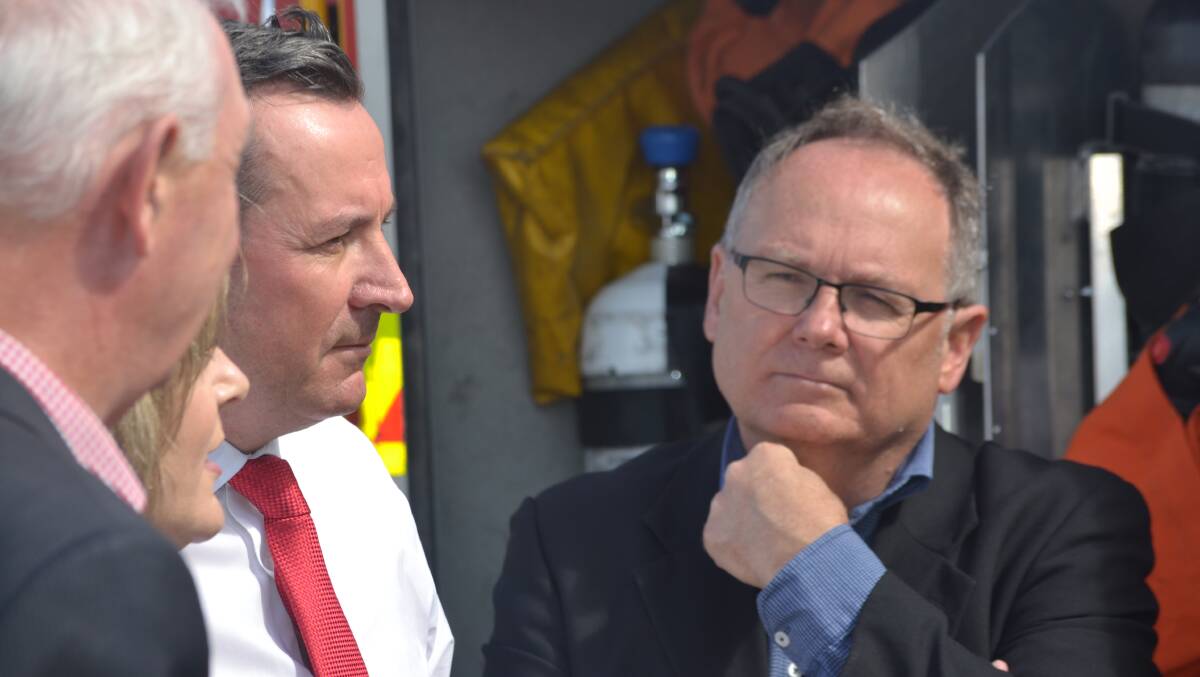 Commitment: Premier Mark McGowan and Mandurah MP David Templeman have reiterated that a second women's refuge in the Peel region will be established. Photo: Gareth McKnight.