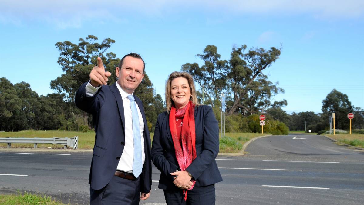 Road upgrades: Premier Mark McGowan and Murray-Wellington MP Robyn Clarke have announced Black Spot funding for a dangerous Shire of Murray road.