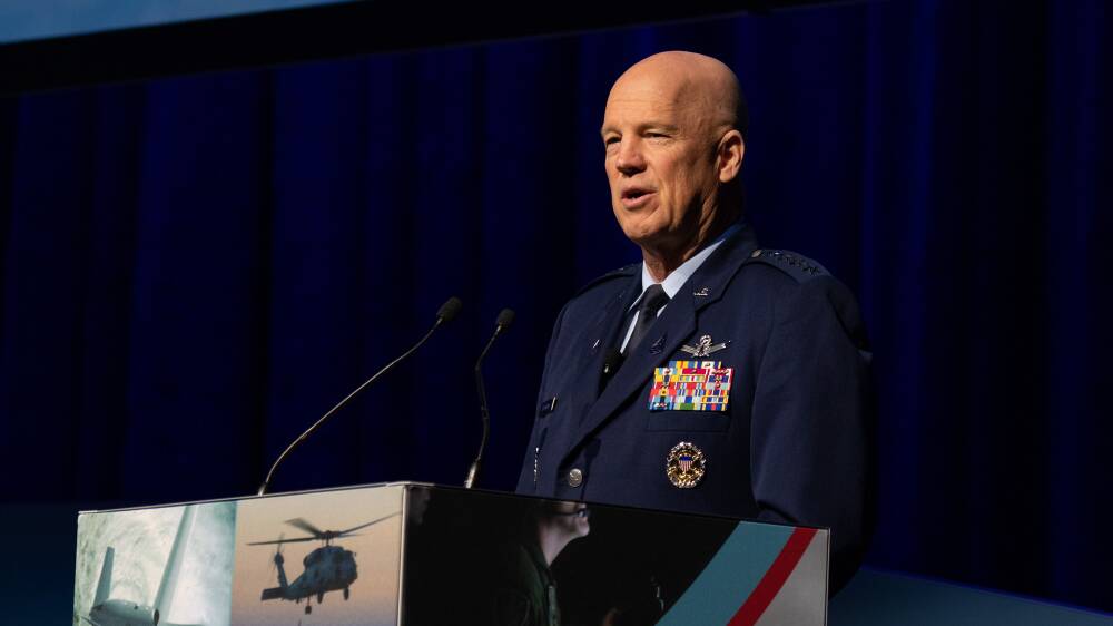 US Space Force chief General John 'Jay' Raymond was in Canberra to mark the launch of Australia's Space Command. Picture: Department of Defence.