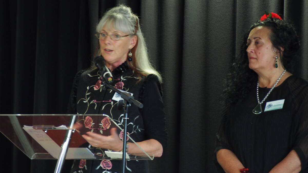 Supporting women: Tanya Langford and Irene Lydon at the launch of Safe Woman Safe Family. Photo: Amy Martin. 
