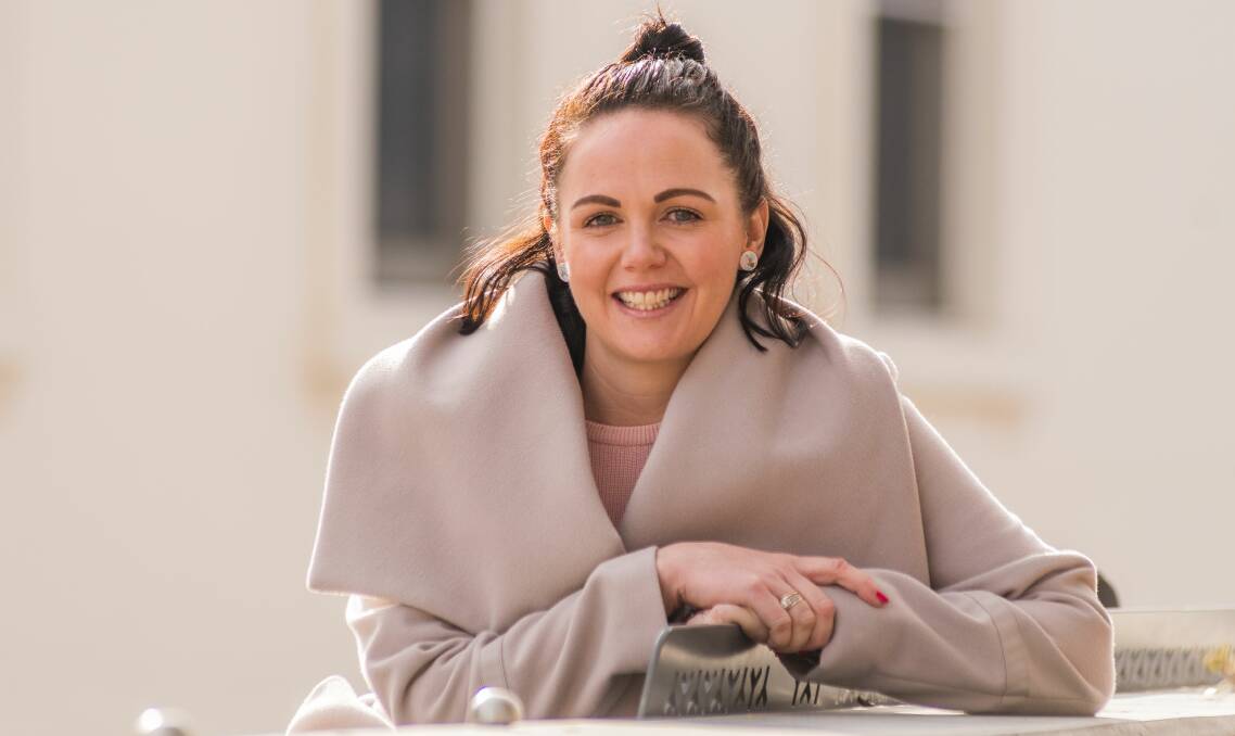 HOPEFUL: Lisa Granger was diagnosed with breast cancer two weeks after her 30th birthday and is now helping to raise awareness for the disease. Picture: Phillip Biggs 