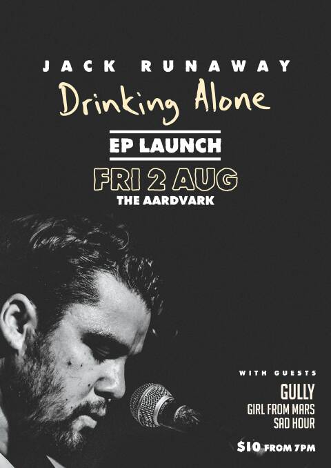 Mandurah band, Jack Runaway, set to take the stage to launch indie-rock EP 'Drinking Alone'