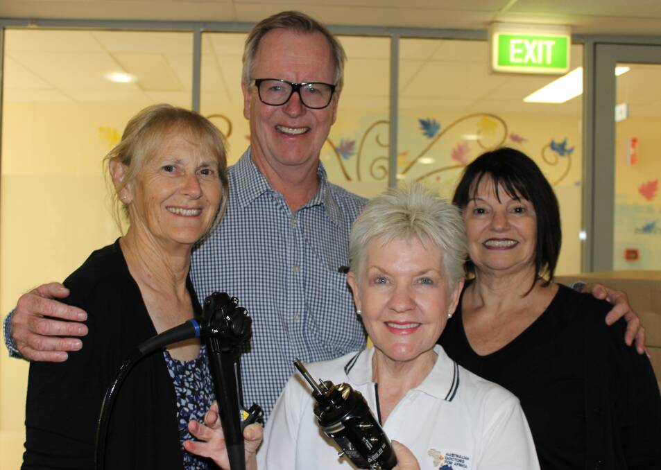 Peel Health Campus chief executive officer Dr Margaret Sturdy, Australian Doctors for Africa representative Dr Digby Cullen, Australian Doctors for Africa nurse Cathy Poole and Pauline Abbot. Photo: Supplied.