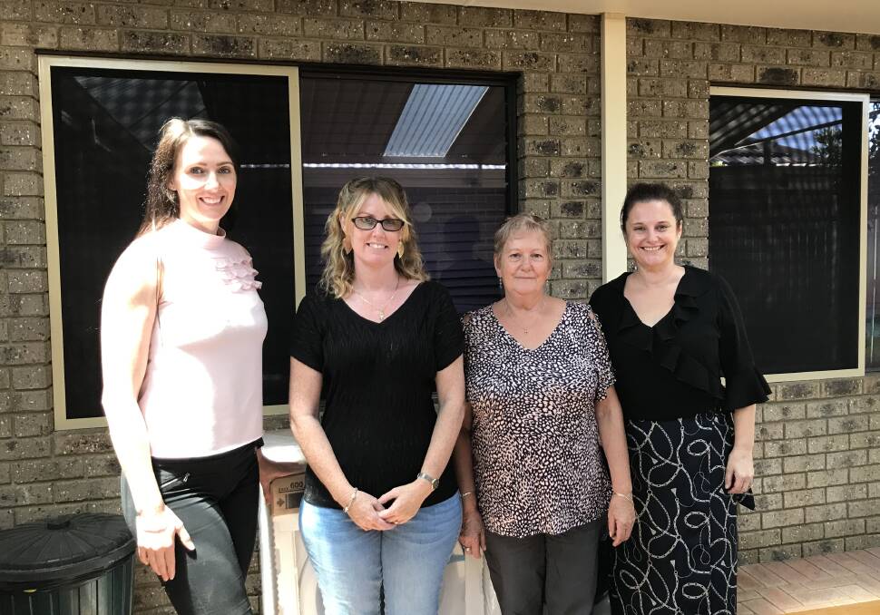 Hayley Hooper from Harvey Norman, members of the Quindanning/Boddington Country Women's Association and OVIS Community Services chief executive Dawn Smith. Photo: Supplied.